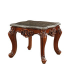 ACME 83067 Eustoma End Table, Marble & Walnut