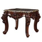 ACME 83072 Forsythia End Table, Marble & Walnut