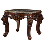 ACME 83072 Forsythia End Table, Marble & Walnut