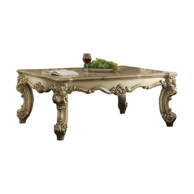 ACME 83120 Vendome II Coffee Table, Gold Patina & Bone