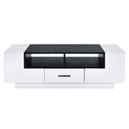 ACME 83135 Armour Coffee Table, White & Black