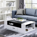 ACME 83135 Armour Coffee Table, White & Black