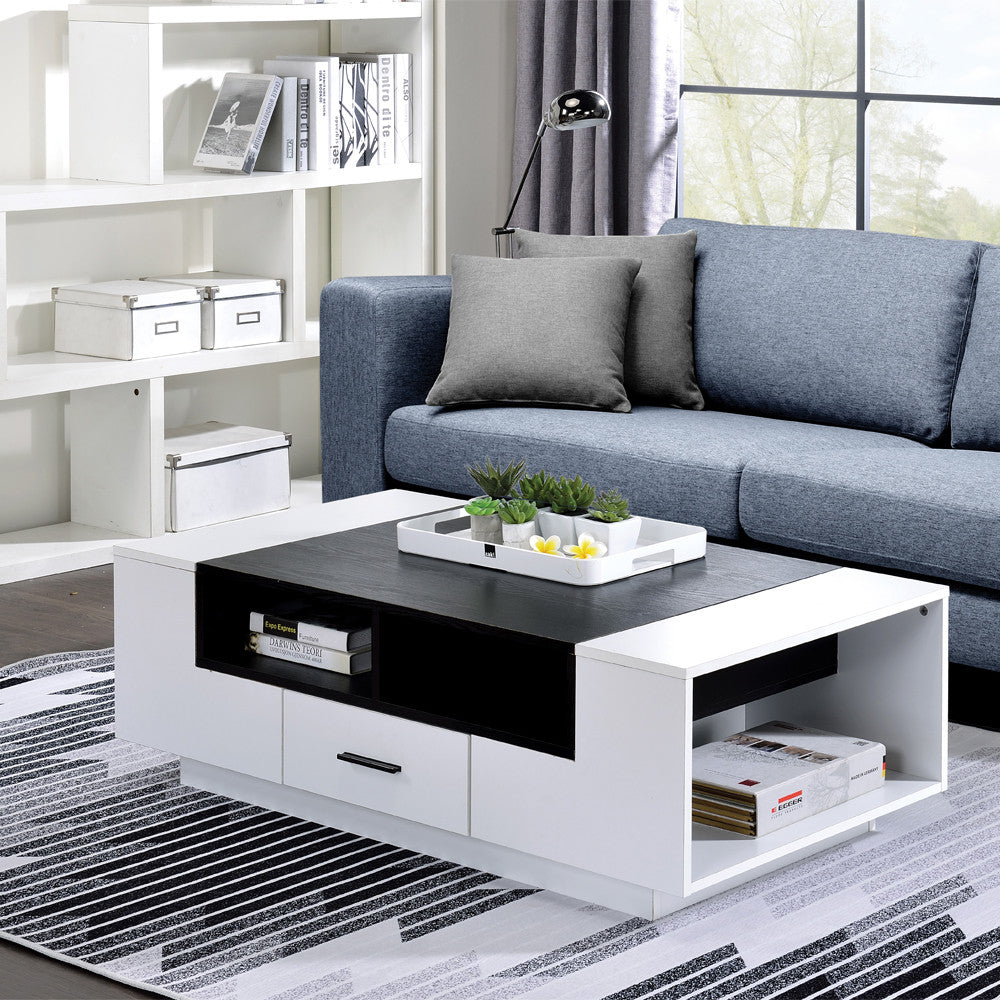 ACME 83135 Armour Coffee Table, White & Black