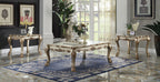 ACME 83160 Dresden Coffee Table, Gold Patina & Bone