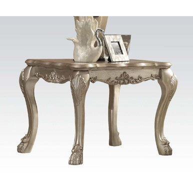ACME 83161 Dresden End Table, Gold Patina & Bone