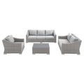 Modway EEI-4355 Conway 4-Piece Sunbrella&reg; Outdoor Patio Wicker Rattan Furniture Set
