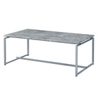 ACME 83235 Jurgen 3 Piece Pack Coffee/End Set, Faux Concrete & Silver