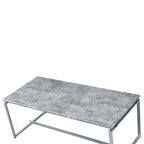 ACME 83235 Jurgen 3 Piece Pack Coffee/End Set, Faux Concrete & Silver