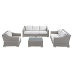 Modway EEI-4355 Conway 4-Piece Sunbrella&reg; Outdoor Patio Wicker Rattan Furniture Set