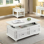 ACME 83325 Natesa Coffee Table with Lift Top, White Washed
