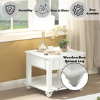 ACME 83327 Natesa End Table, White Washed
