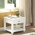ACME 83327 Natesa End Table, White Washed