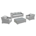 Modway EEI-4359 Conway 4-Piece Sunbrella&reg; Outdoor Patio Wicker Rattan Furniture Set
