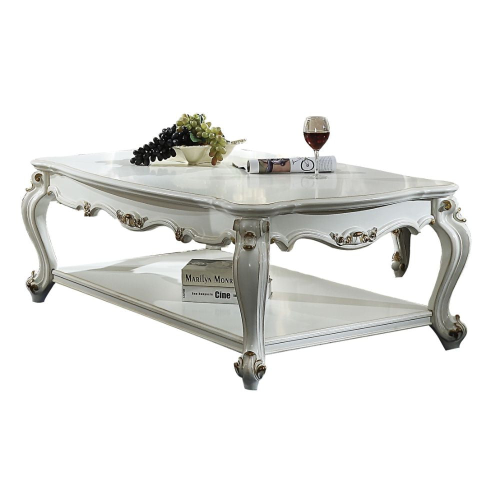 ACME 83460 Picardy Coffee Table, Antique Pearl
