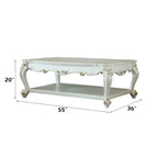ACME 83460 Picardy Coffee Table, Antique Pearl