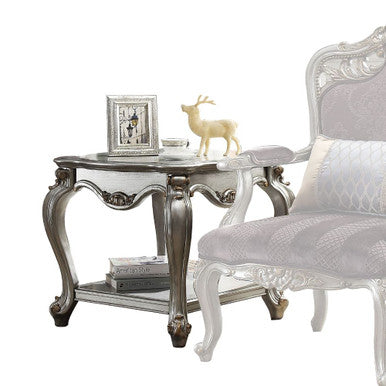ACME 83467 Picardy End Table, Antique Platinum