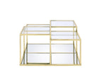 ACME 83470 Uchenna Coffee Table, Clear Glass & Gold Finish