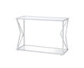 ACME 83484 Virtue Sofa Table, Clear Glass & Chrome Finish