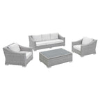 Modway EEI-4359 Conway 4-Piece Sunbrella&reg; Outdoor Patio Wicker Rattan Furniture Set