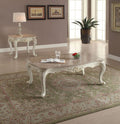 ACME 83540 Chantelle Coffee Table with Marble Top, Marble & Pearl White
