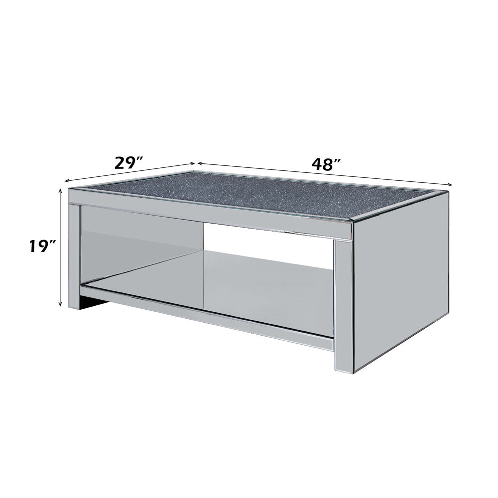 ACME 83580 Malish Coffee Table, Mirrored