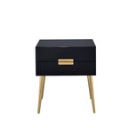 ACME 84495 Denvor End Table, Black & Gold