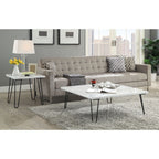 ACME 84500 Telestis Coffee Table, White Marble & Black  4