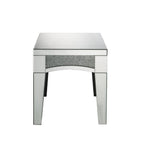 ACME 84677 Nowles End Table, Mirrored & Faux Stones
