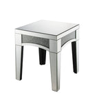 ACME 84677 Nowles End Table, Mirrored & Faux Stones