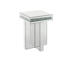 ACME 84697 Noralie End Table, Mirrored & Faux Diamonds