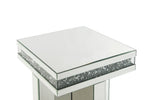 ACME 84697 Noralie End Table, Mirrored & Faux Diamonds