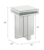 ACME 84697 Noralie End Table, Mirrored & Faux Diamonds
