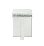 ACME 84697 Noralie End Table, Mirrored & Faux Diamonds