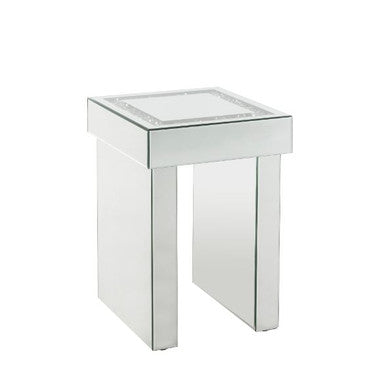 ACME 84702 Noralie End Table, Mirrored & Faux Diamonds