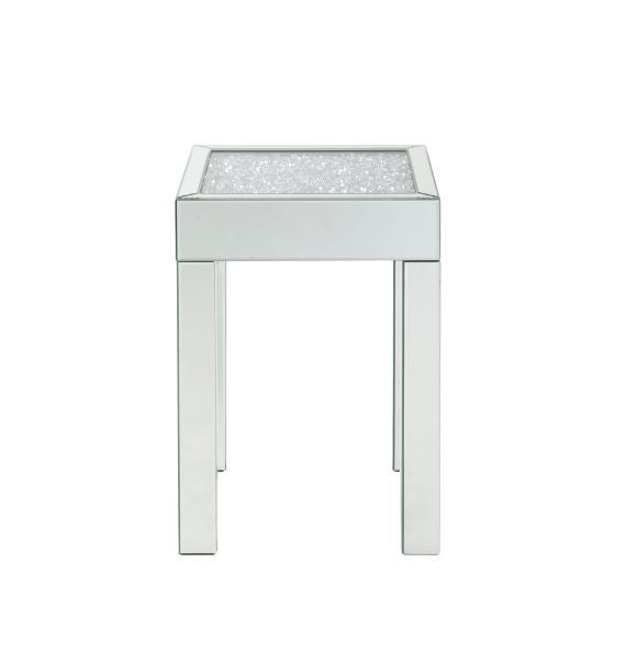 ACME 84707 Noralie End Table, Mirrored & Faux Diamonds
