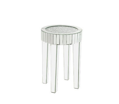 ACME 84712 Ornat End Table, Mirrored & Faux Diamonds