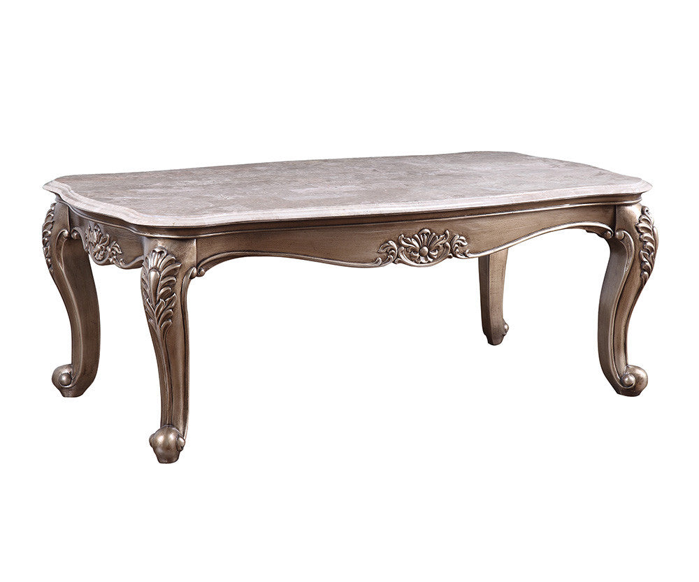ACME 84865 Jayceon Coffee Table, Marble & Champagne