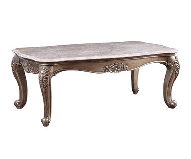 ACME 84865 Jayceon Coffee Table, Marble & Champagne