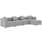 Modway EEI-4382 Saybrook 5-Piece Outdoor Patio Upholstered Sectional Sofa