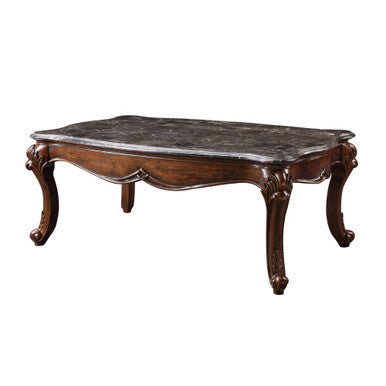 ACME 85365 Miyeon Coffee Table, Marble & Cherry