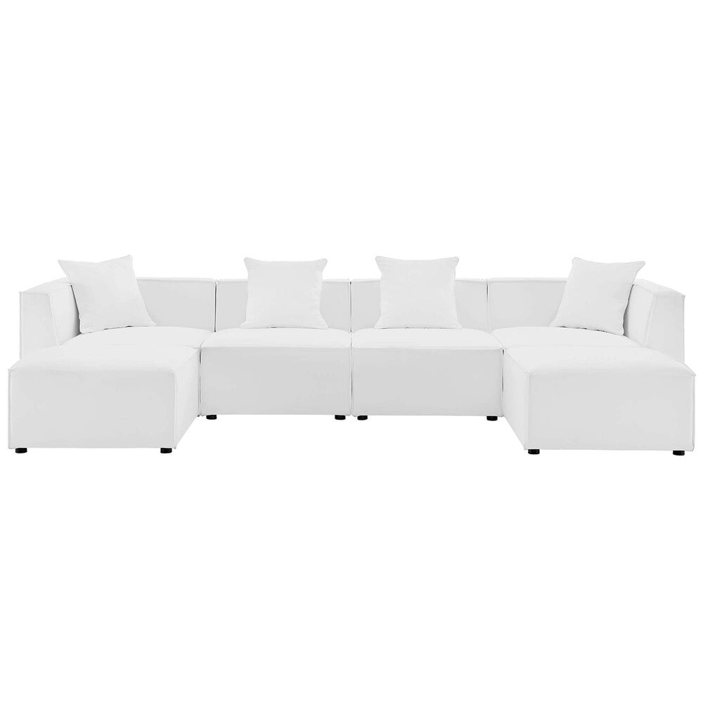 Modway EEI-4383 Saybrook 6-Piece Outdoor Patio Upholstered Sectional Sofa