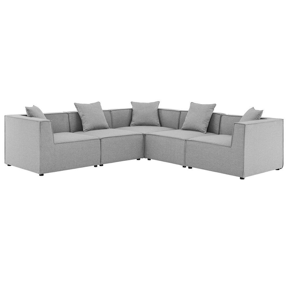 Modway EEI-4384 Saybrook 5-Piece Outdoor Patio Upholstered Sectional Sofa
