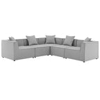 Modway EEI-4384 Saybrook 5-Piece Outdoor Patio Upholstered Sectional Sofa