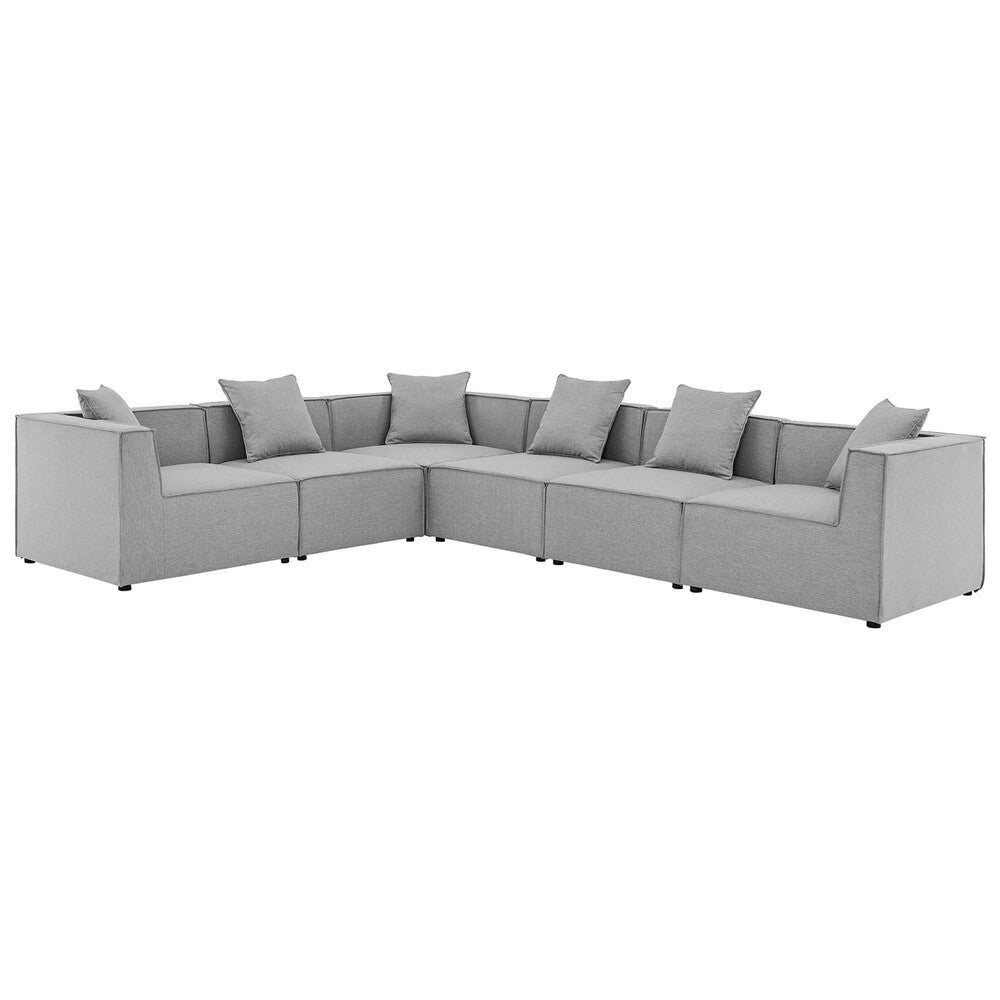 Modway EEI-4385 Saybrook 6-Piece Outdoor Patio Upholstered Sectional Sofa
