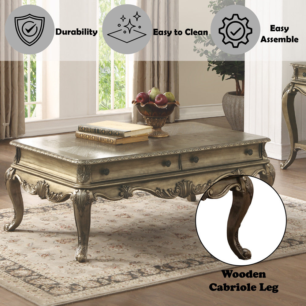ACME 86030 Ragenardus Coffee Table, Vintage Oak