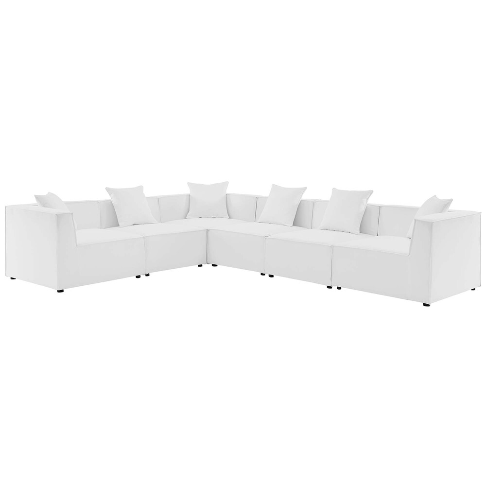 Modway EEI-4385 Saybrook 6-Piece Outdoor Patio Upholstered Sectional Sofa