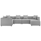 Modway EEI-4386 Saybrook 6-Piece Outdoor Patio Upholstered Sectional Sofa