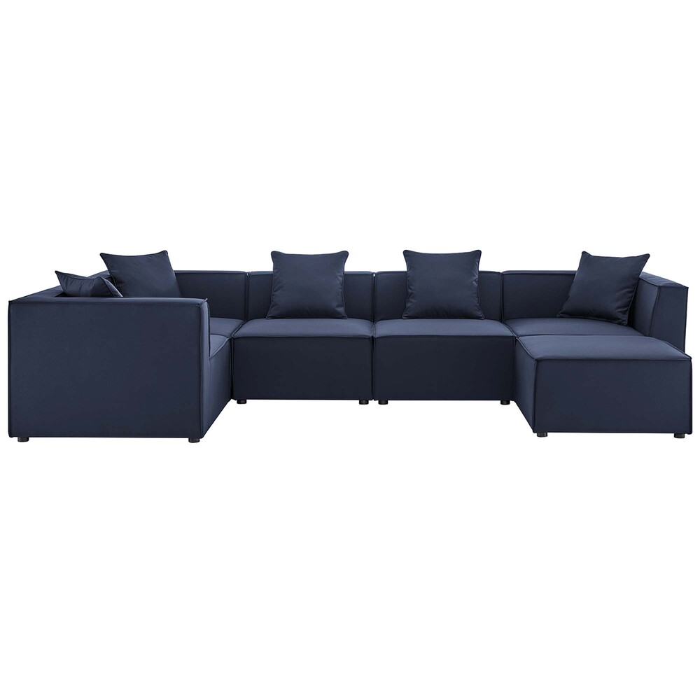 Modway EEI-4386 Saybrook 6-Piece Outdoor Patio Upholstered Sectional Sofa