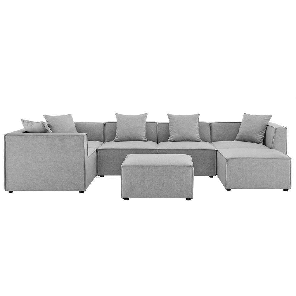 Modway EEI-4387 Saybrook 7-Piece Outdoor Patio Upholstered Sectional Sofa