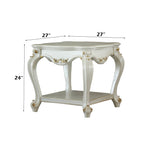 ACME 86882 Picardy End Table, Antique Pearl